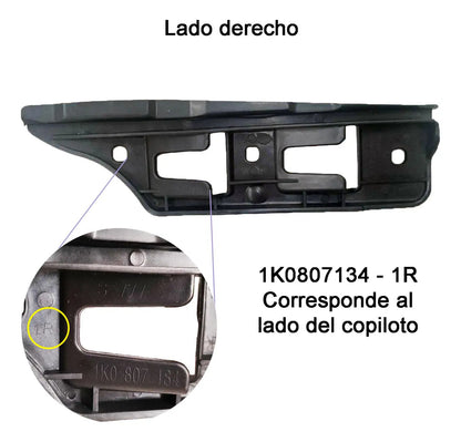 Par Guias Soporte Facia Defensa Delantera Vw Bora 2005-2010