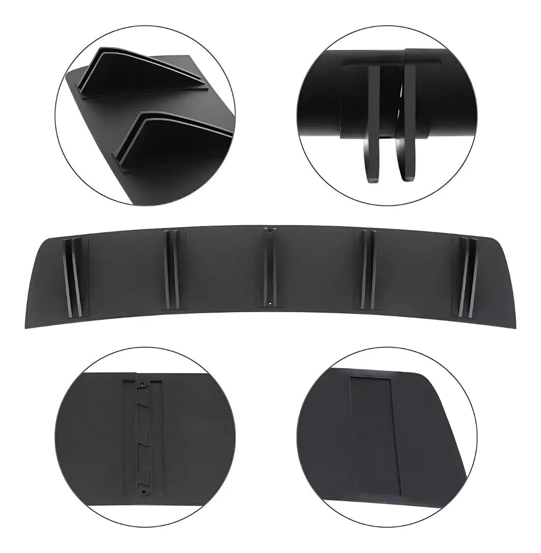 Spoiler Trasero Difusor Universal 5 Aletas Auto Bumper Facia