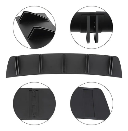Spoiler Trasero Difusor Universal 5 Aletas Auto Bumper Facia