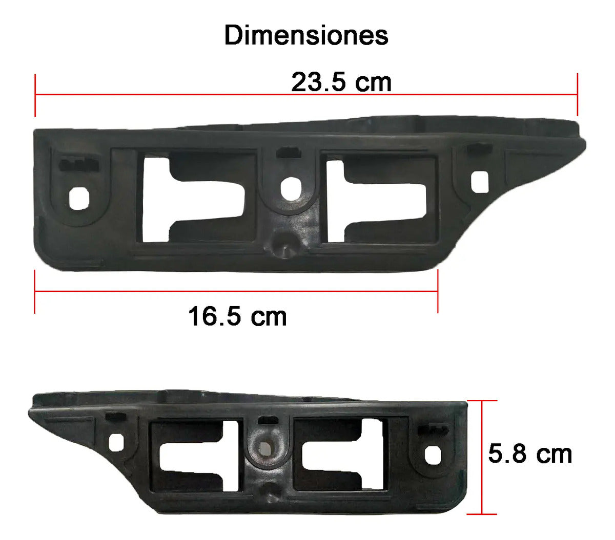 Par Guias Soporte Facia Defensa Delantera Vw Bora 2005-2010