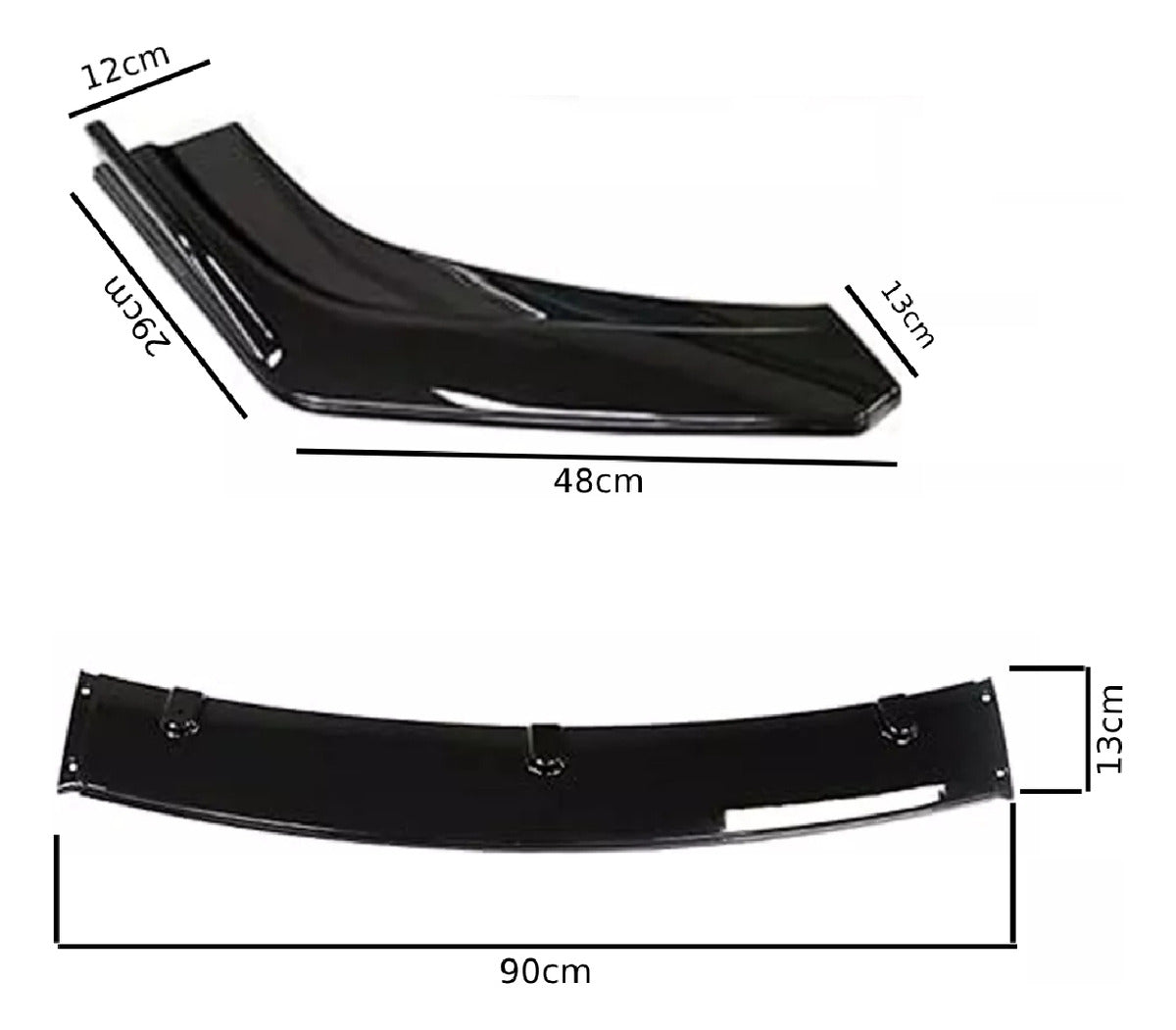 Lip 3 Piezas Civic Jetta Plástico Facia Delantero Splitter