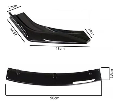 Lip 3 Piezas Civic Jetta Plástico Facia Delantero Splitter