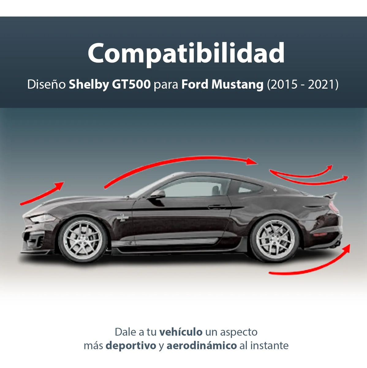 Embellecedor Cajuela Ford Mustang Shelby Gt500 2015-2021 Abs