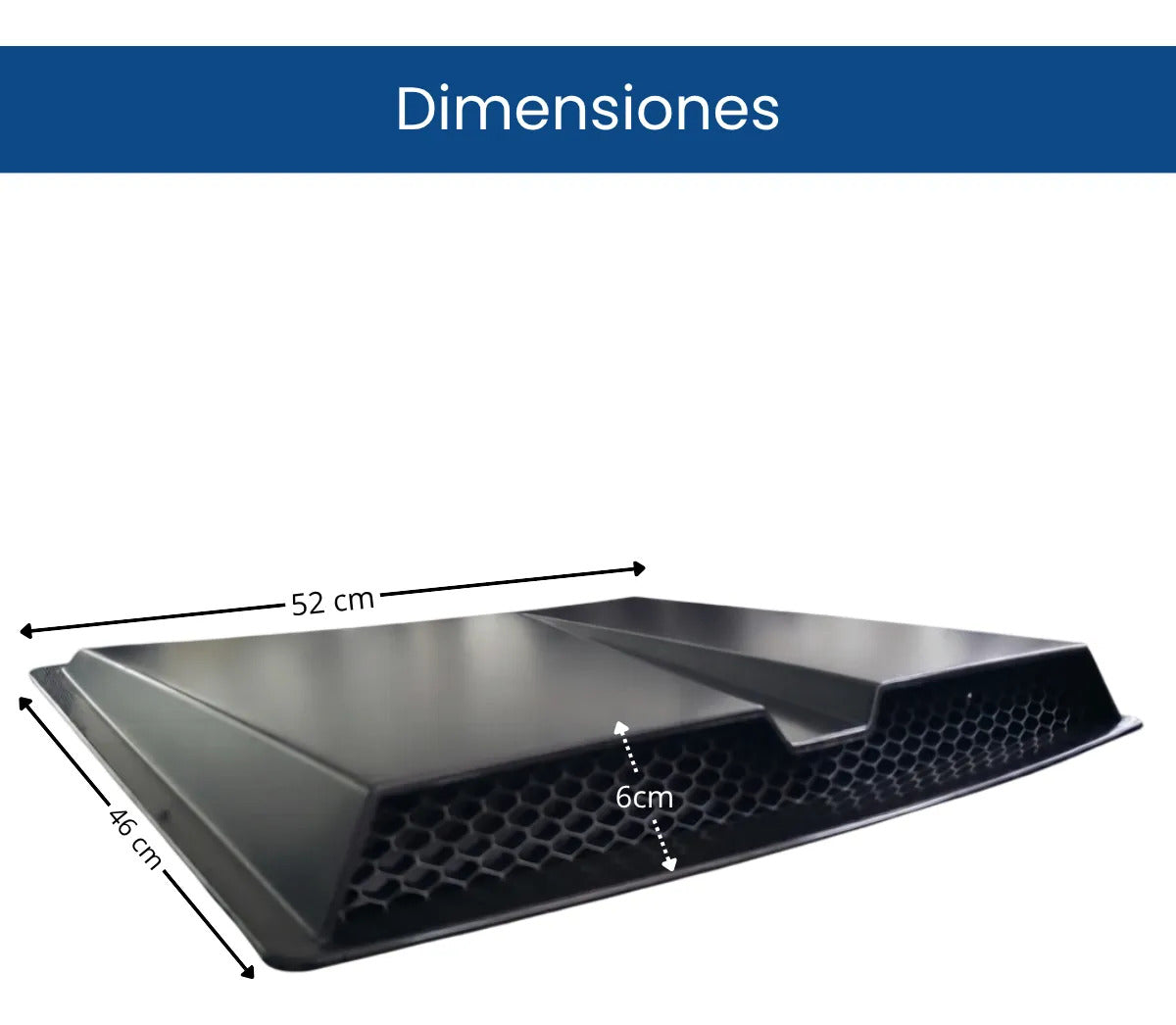 Simulador Toma Aire Cofre Ventilacion Auto Universal Negro