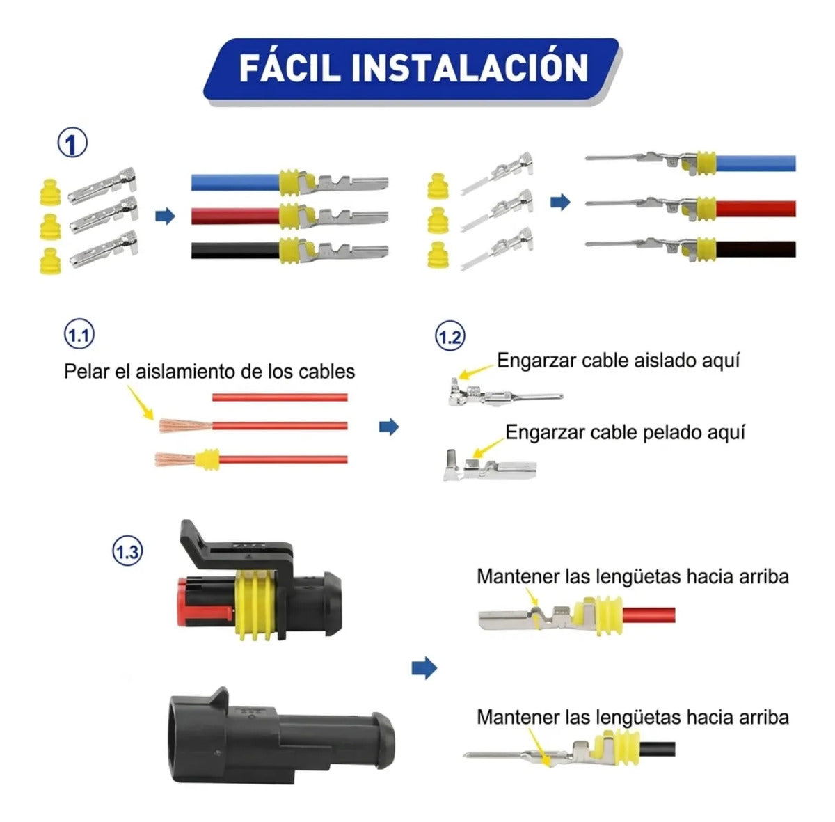 Conector Impermeable Automotriz 1-4 Pines 352 Pz Terminales