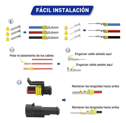 Conector Impermeable Automotriz 1-4 Pines 352 Pz Terminales