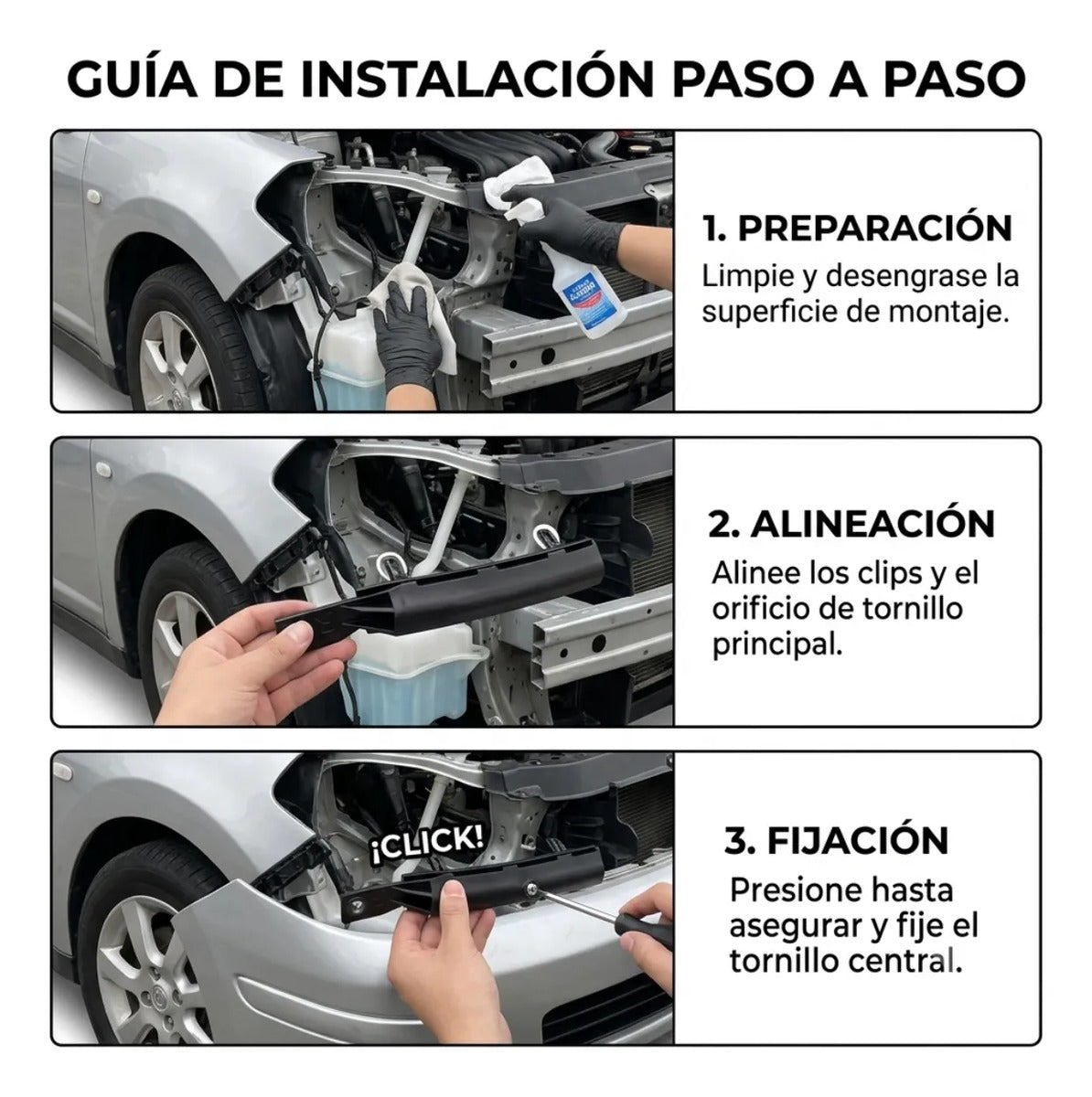 Juego Guias Facia Delanteras Par Nissan Tiida 2007-2018