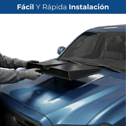 Simulador Toma Aire Cofre Ventilacion Auto Universal Negro