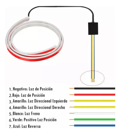 Tira Luz Led Cajuela Decorativa Tunning 1.5m Auto