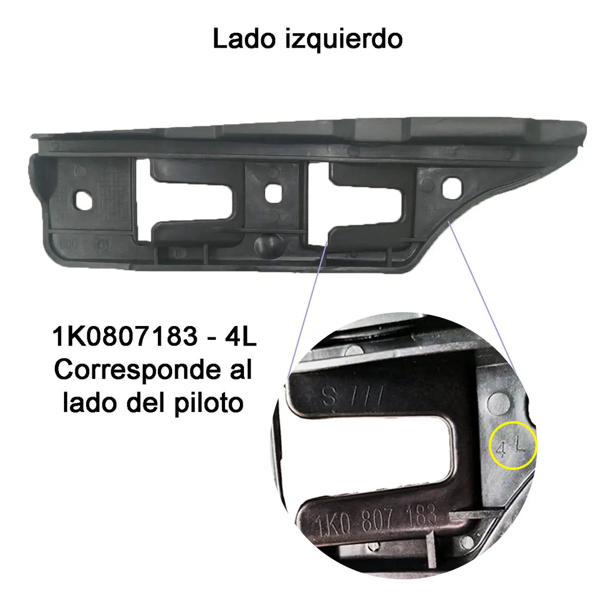 Par Guias Soporte Facia Defensa Delantera Vw Bora 2005-2010