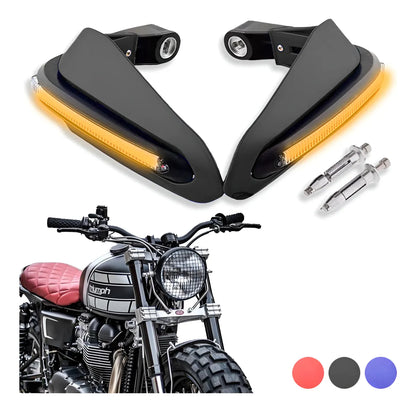 Cubre Puños Moto Luz Led Hand Guards Universal Sin Hueco