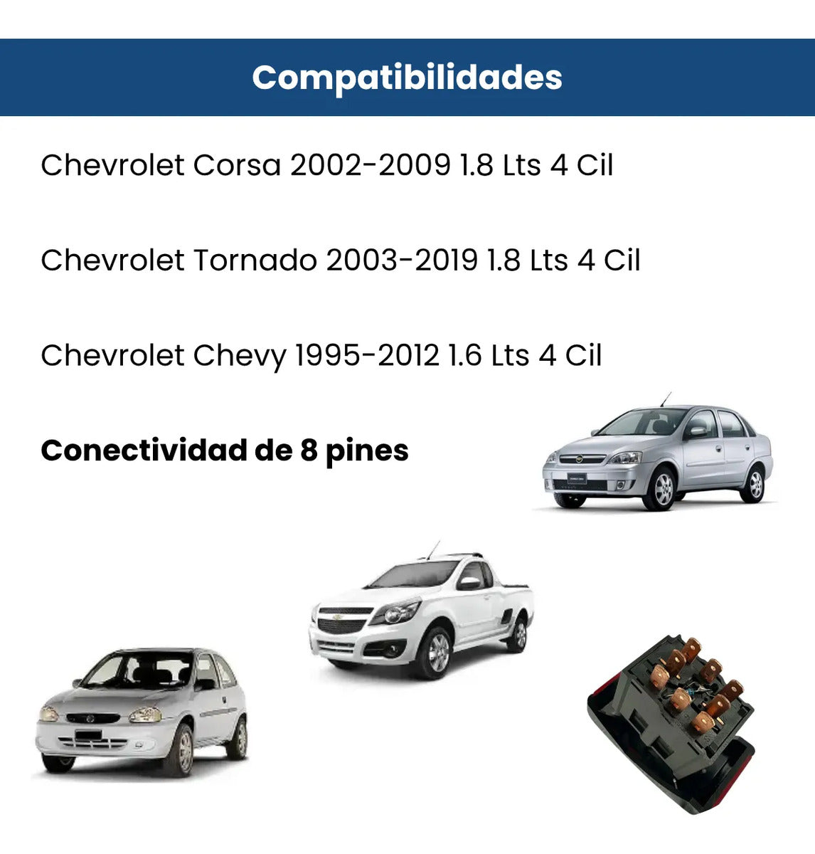 Switch Boton Intermitentes 8 Pines Chevy C2 1995-2012 1.6l