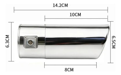 Terminal Tubo Universal Punta Escape Colilla Auto Acero Inox