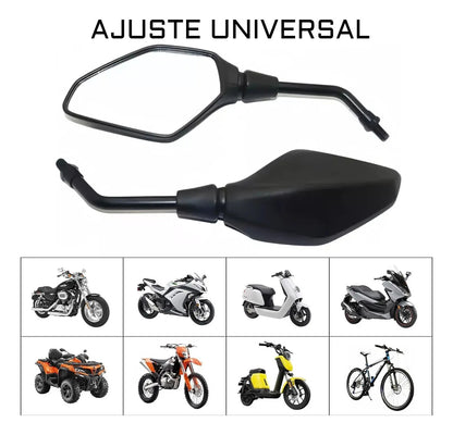 Espejo Retrovisor Moto Universal Deportivo Manillar 10mm 2pz