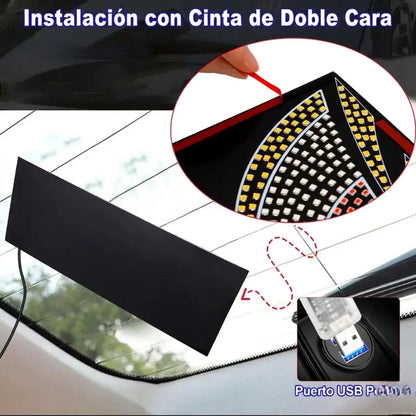 Pantalla Led Ojo Diablo Luces Auto Camión Modos Usb 2pz