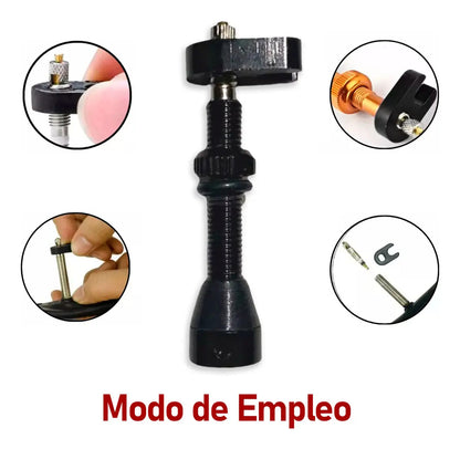Kit 4 Nucleos Valvula Presta Francesa Tubeless Extractor