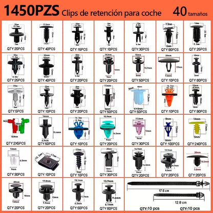 Kit Grapa Automotriz 1815 Pzs Herramienta Quita Moldura