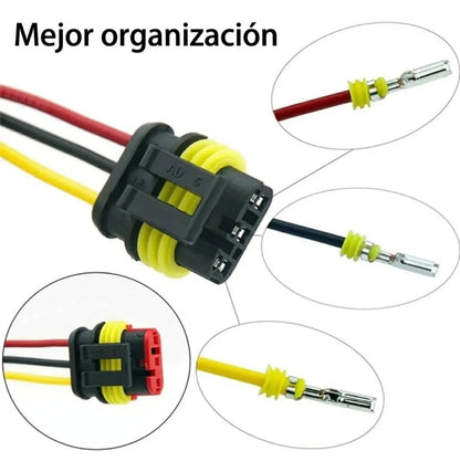 Conector Impermeable Automotriz 1-4 Pines 352 Pz Terminales