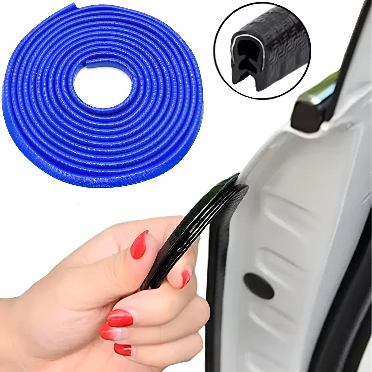 Protector Presion Borde Puerta Auto Sello Hule Moldura 5m