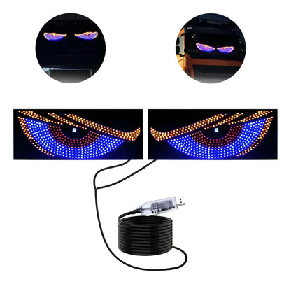 Pantalla Led Ojo Diablo Luces Auto Camión Modos Usb 2pz
