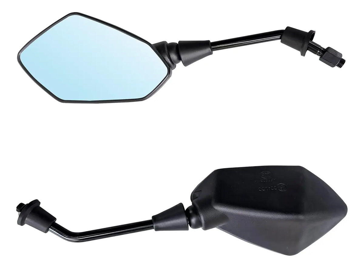 Espejo Retrovisor Moto Universal Deportivo Manillar 10mm 2pz