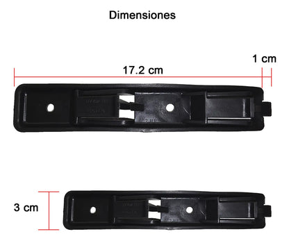 Par Guias Soporte Facia Defensa Delantera Pointer 2000-2005