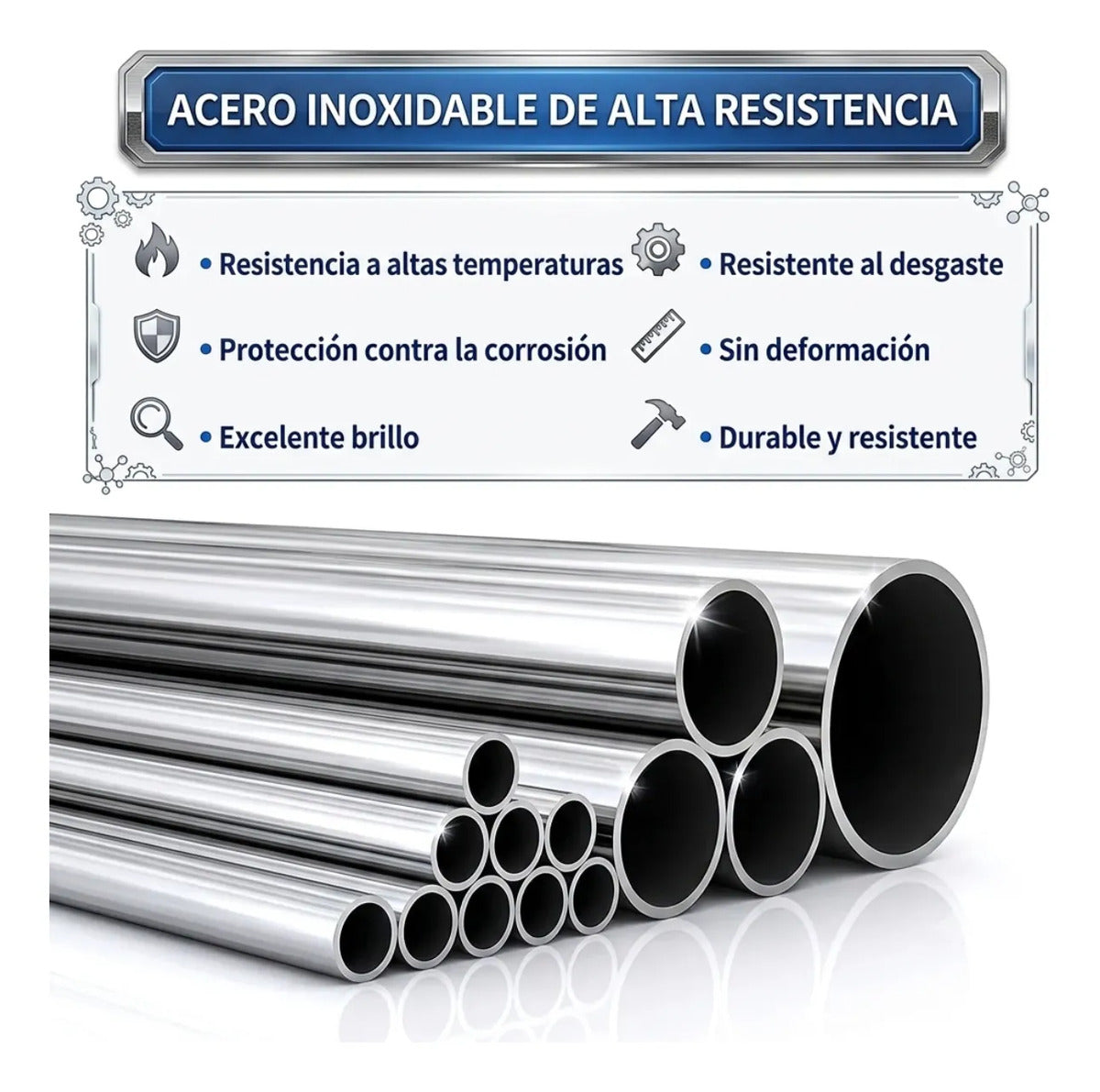 Colilla Terminal Punta Escape Tubo Acero Inox Auto Universal