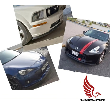 Lip Universal Samurai Facia Faldon Flexible Estribo Spoiler Negro Liso