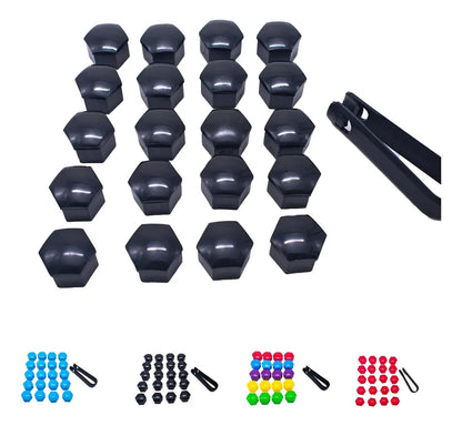 Tapon Hexagonal 20 Piezas Deportivo Cubre Birlo Tapa Perno 17mm Decorativo