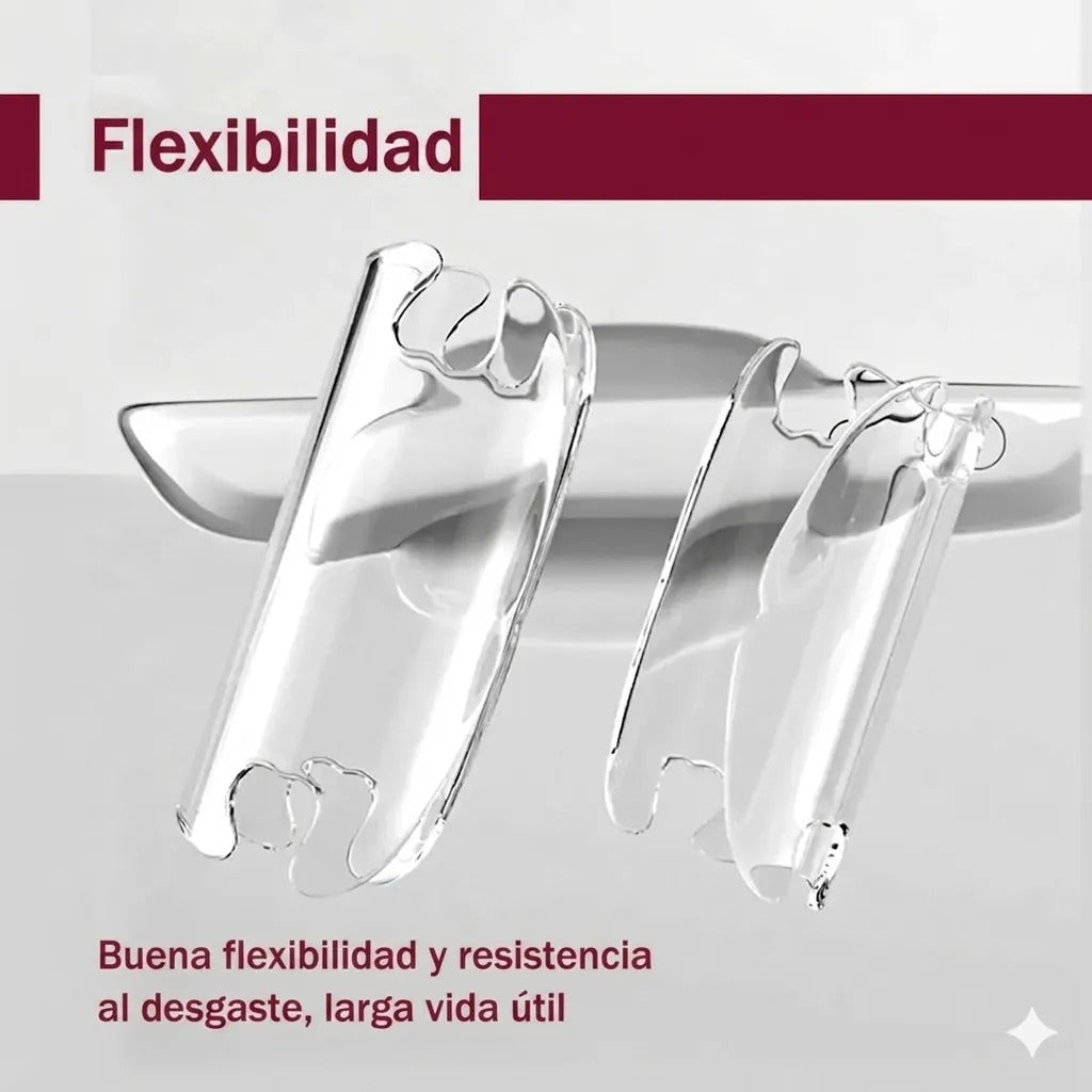 Protector Manija Coche Silicon Transparente Sticker 8pzs