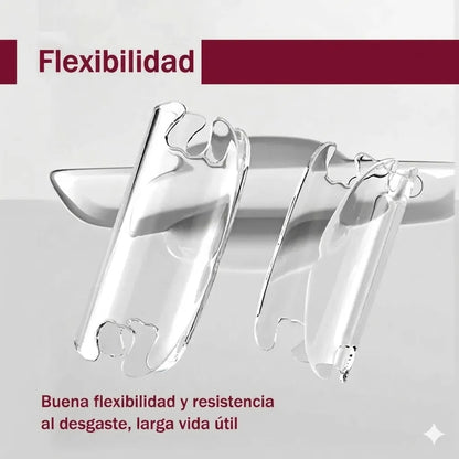Protector Manija Coche Silicon Transparente Sticker 8pzs