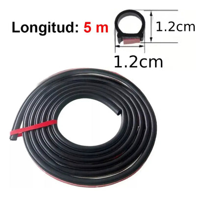 5m Sellador Tipo D Goma Puerta Moldura Protector Auto Tira