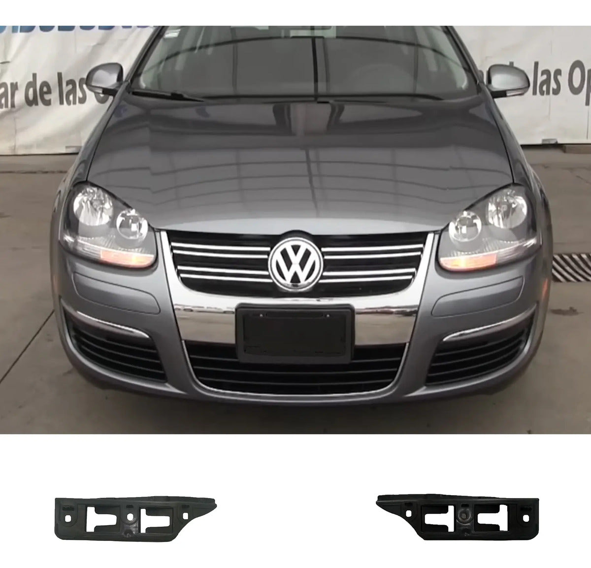 Par Guias Soporte Facia Defensa Delantera Vw Bora 2005-2010