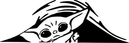 Sticker Baby Yoda Grogu Star Wars Mandalorian Cajuela