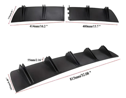 Spoiler Trasero Difusor Universal 5 Aletas Auto Bumper Facia