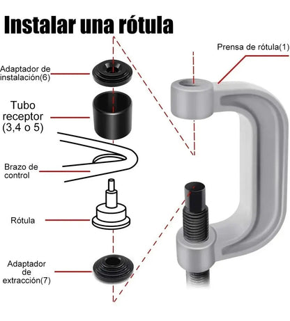 Prensa Rotula Kit 4 En 1 Instalador Montar Desmontar Buje 2wd 4wd