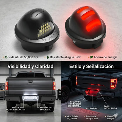 Par Luz Led Placa Matricula Bicolor Ford F150 F350 1990-2014