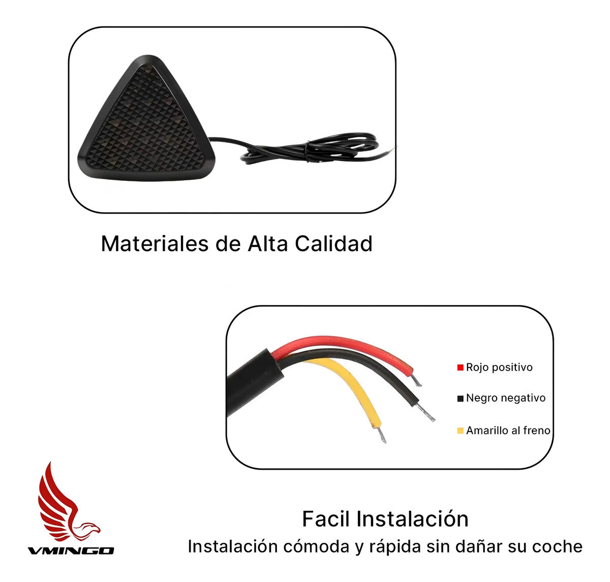 Luz Stop Led Triangulo Trasera Auto Calavera Freno Universal Auxiliar