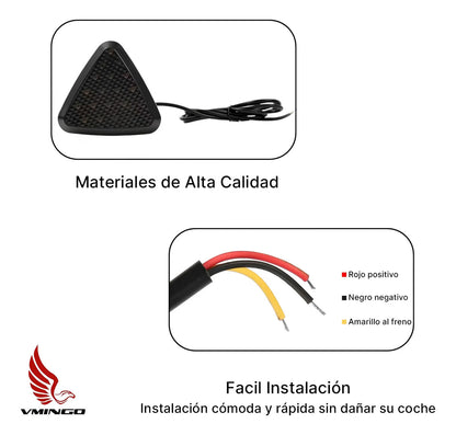Luz Stop Led Triangulo Trasera Auto Calavera Freno Universal Auxiliar