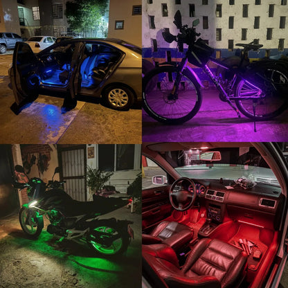 Barra Luz Led 48 Rgb Luz Interior App Control Auto Universal