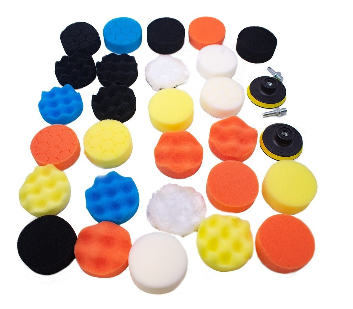 Kit Almohadillas Pulidora Esponja Pulir Encerar Borla 31 Pzs