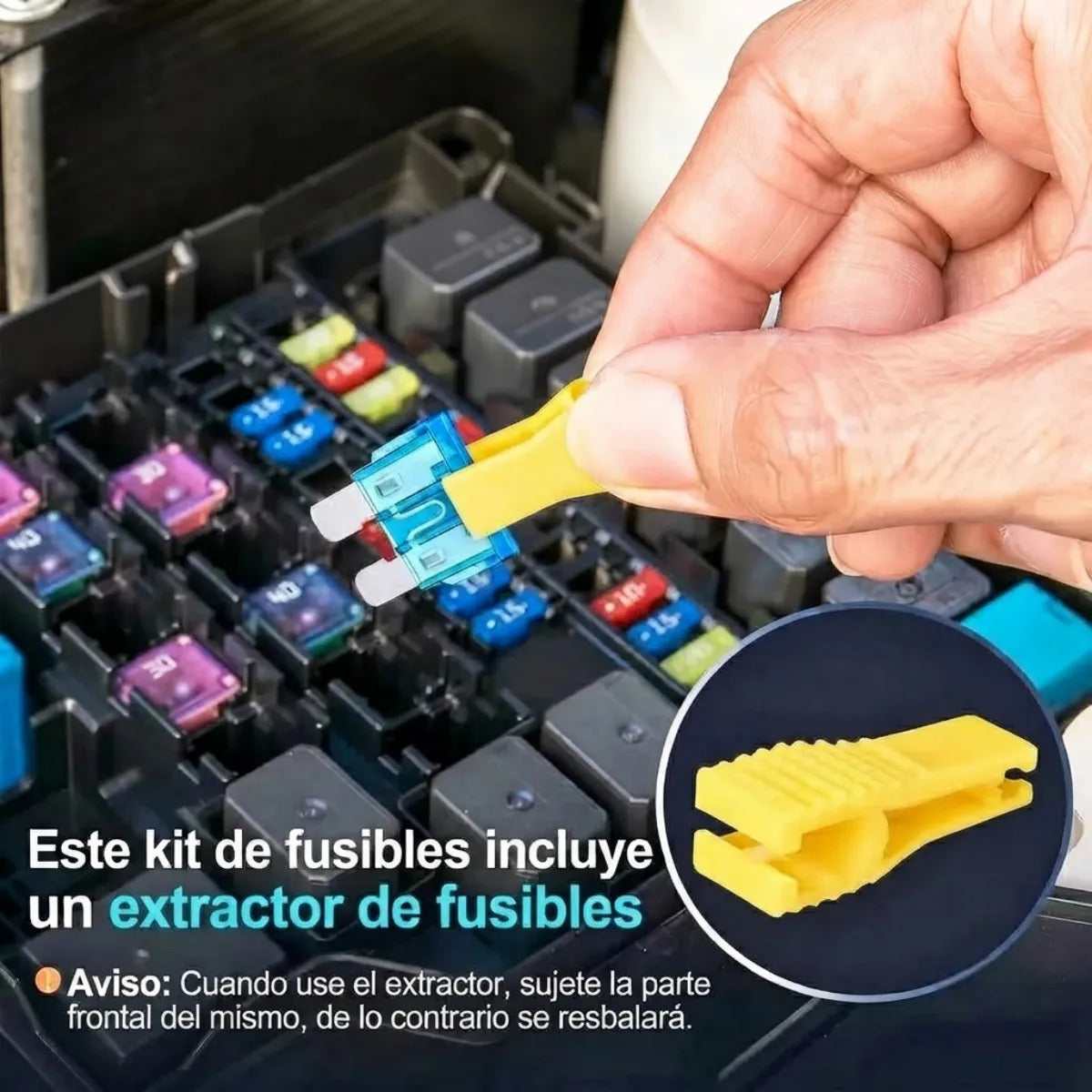 Kit 300 Piezas Fusibles Automotrices Cuchilla Con Caja Pinza