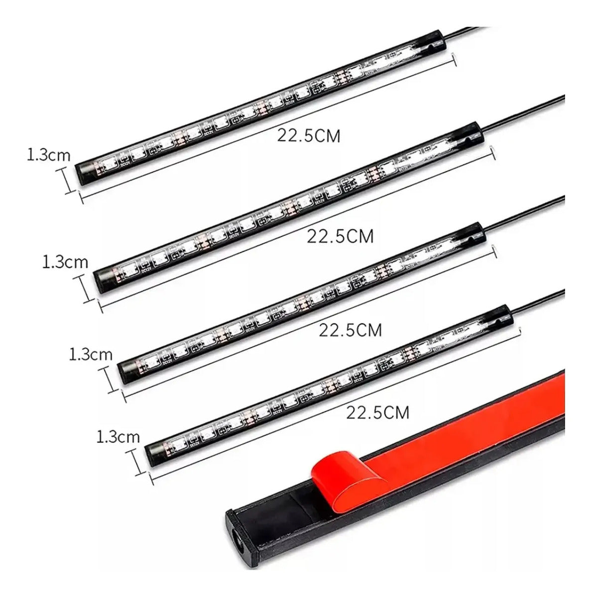Barra Luz Led 48 Rgb Luz Interior App Control Auto Universal
