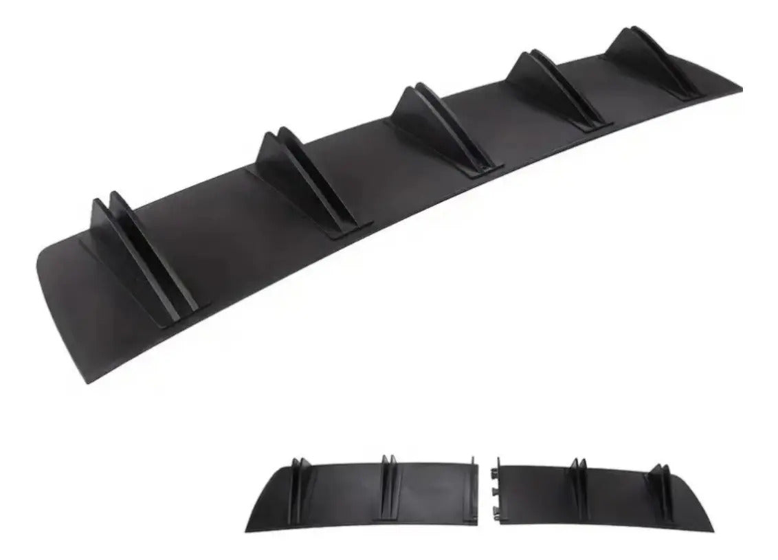Spoiler Trasero Difusor Universal 5 Aletas Auto Bumper Facia
