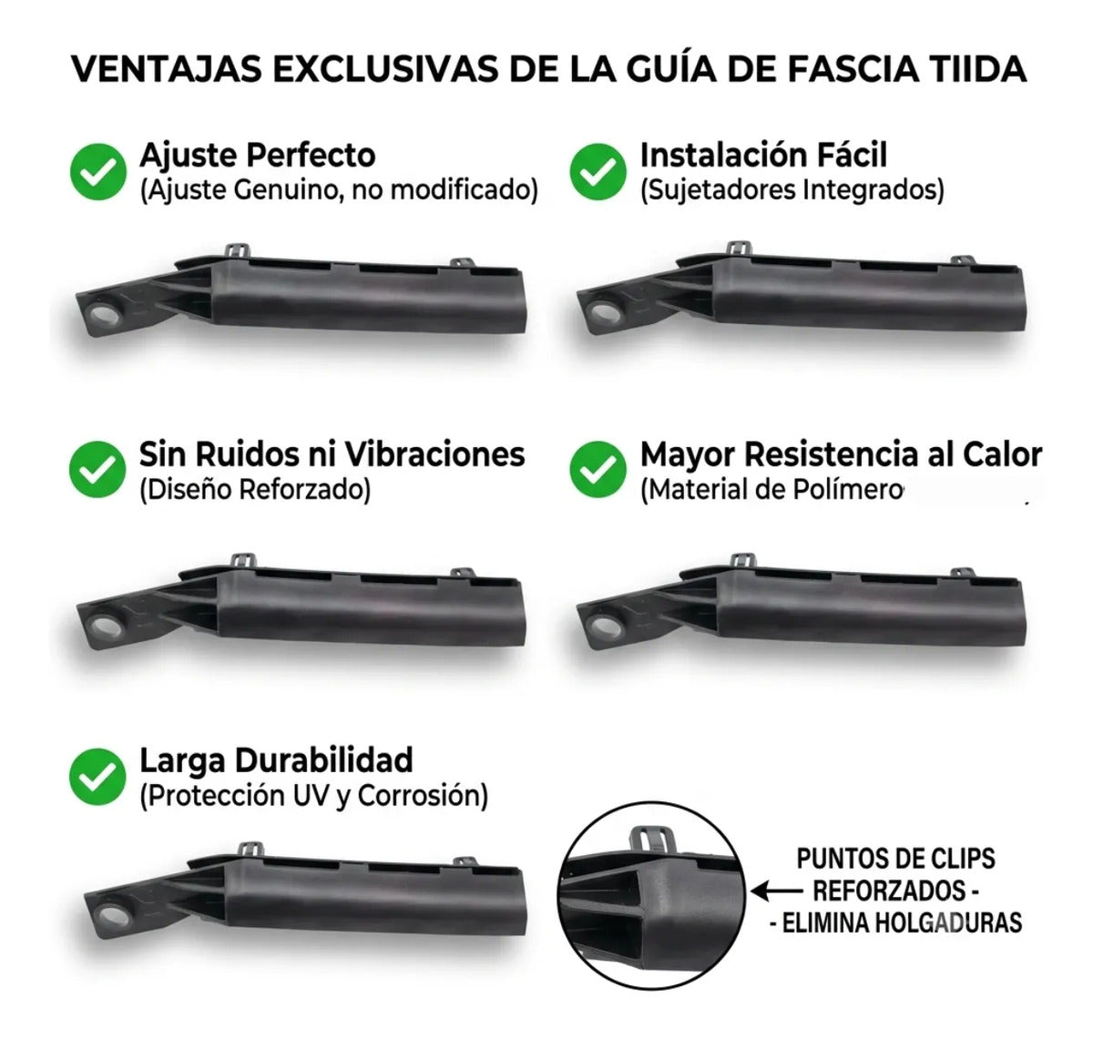 Juego Guias Facia Delanteras Par Nissan Tiida 2007-2018