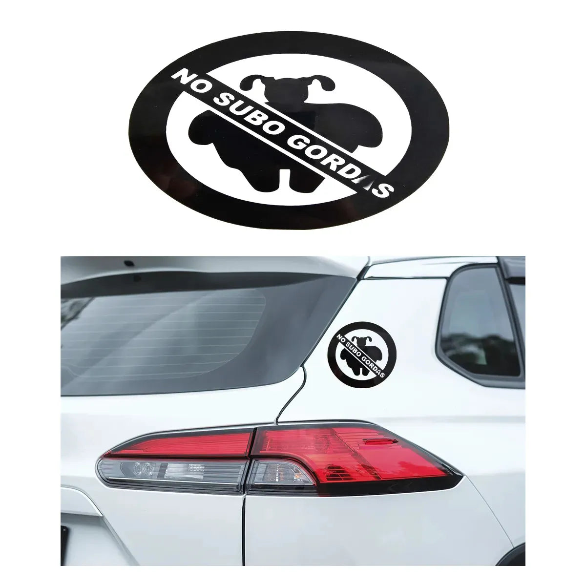 Calcomania No Subo Gordas Sticker Universal Decoractivo Auto