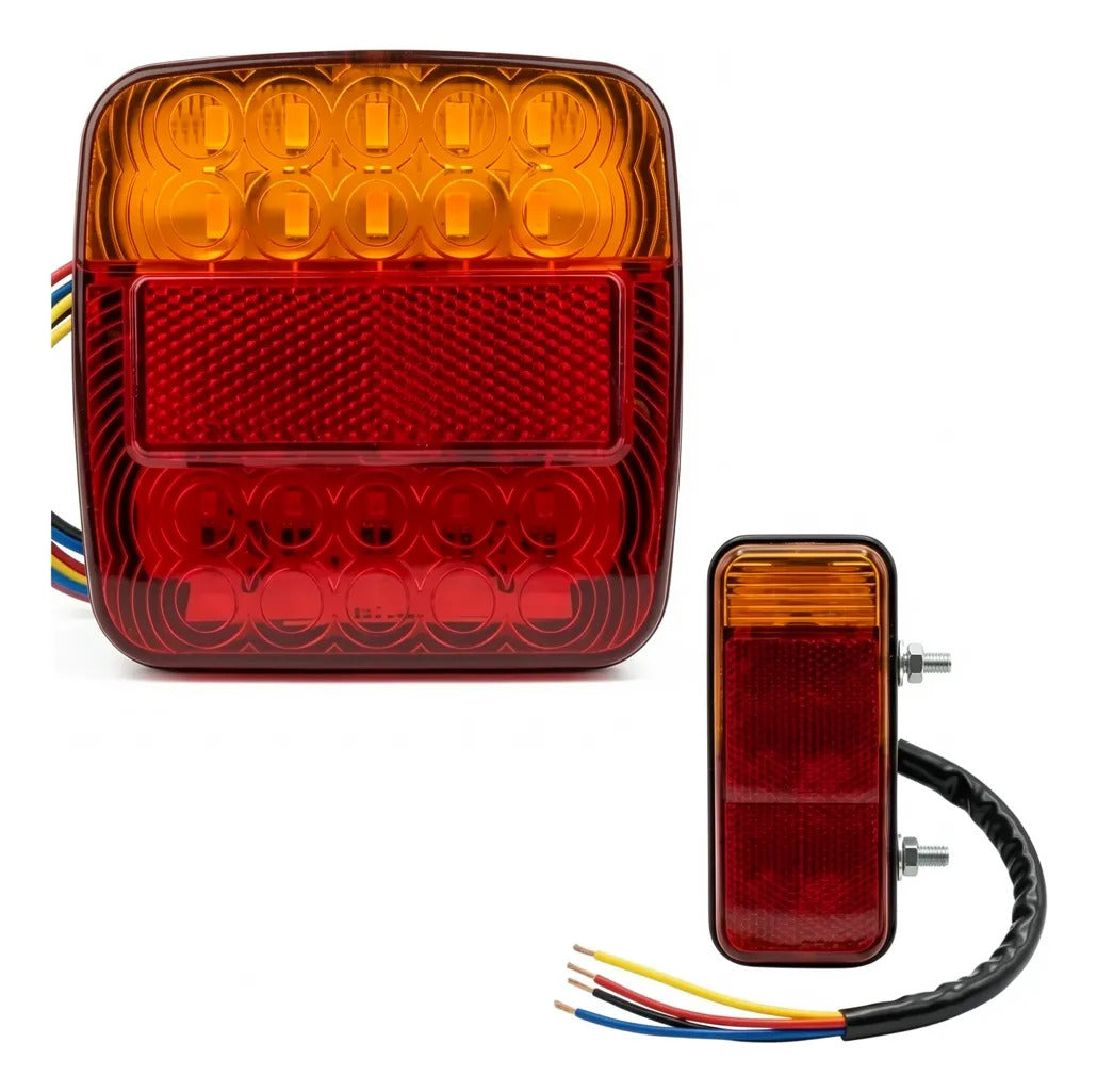 Par Calavera Plafon Led Trasera Grua Camión Remolque 12/24v