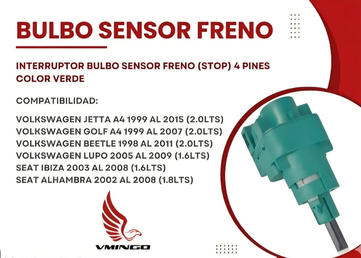 Bulbo Sensor Freno Jetta Clasico Golf A4 Beetle Lupo Ibiza