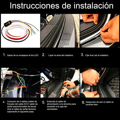 Tira Luz Led Cajuela Decorativa Tunning 1.5m Auto