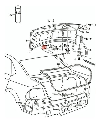 Chapa Mecanica Cerradura Cajuela Vw Vento 14-21 6ru827505c